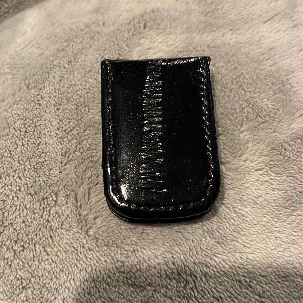 New!! Men’s Eel Skin Money Clip Black